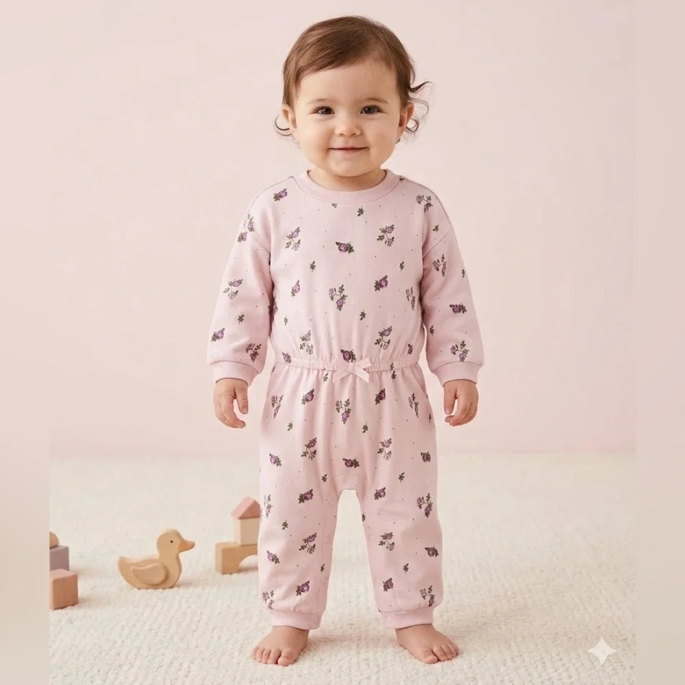 Carter's Light Pink Floral Baby Outfit